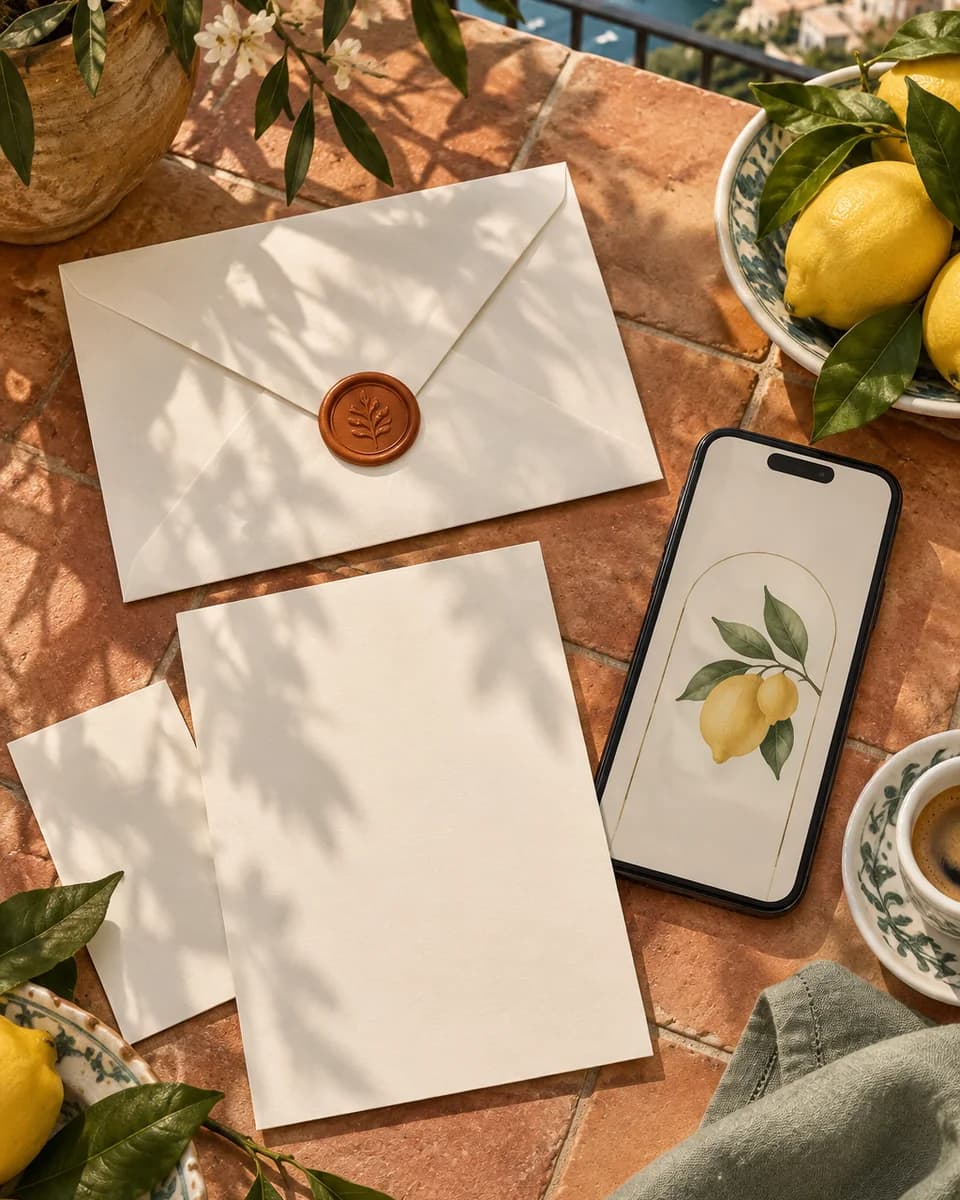 Dolce Riviera invitation design